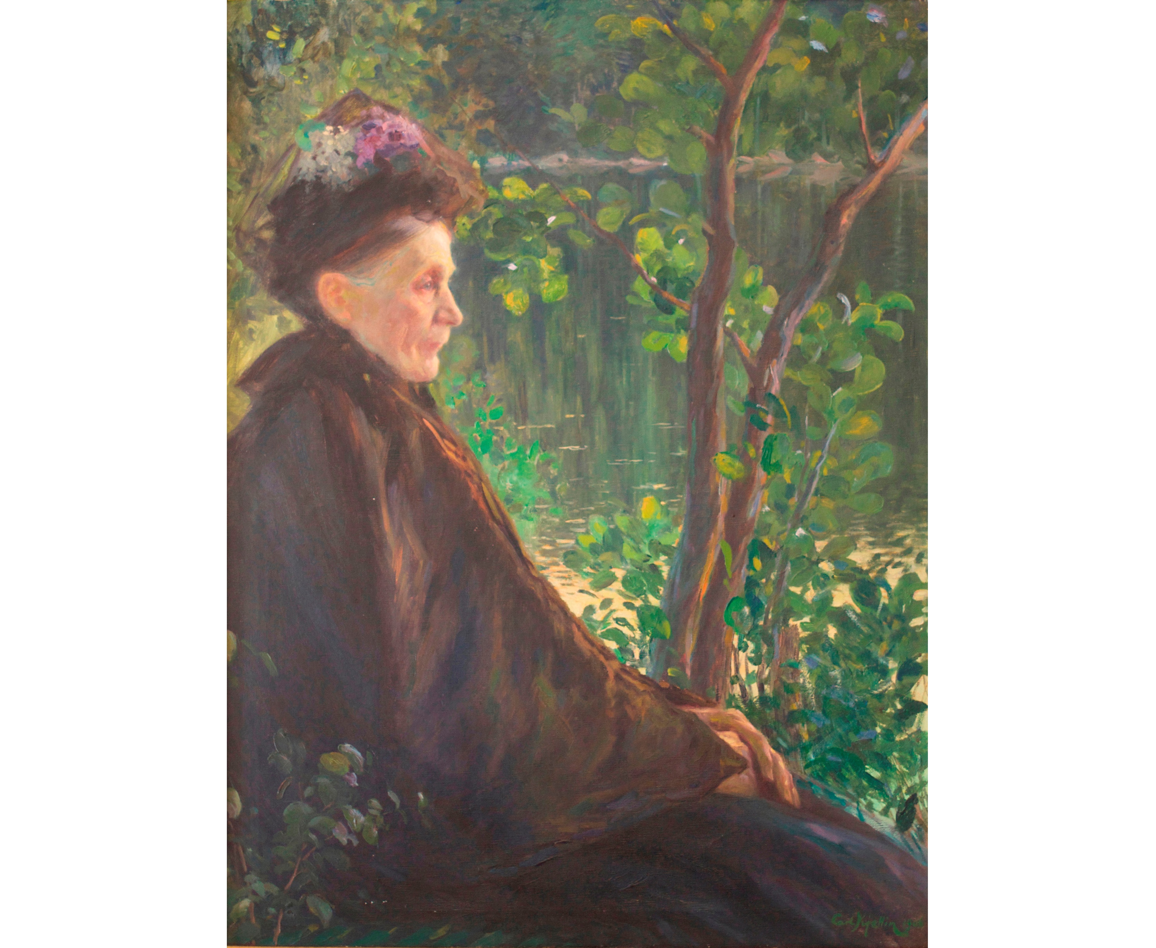 Carl Kjellin, Modern Helena Eleonora, oljemålning 1906, 100 x 75 cm. 