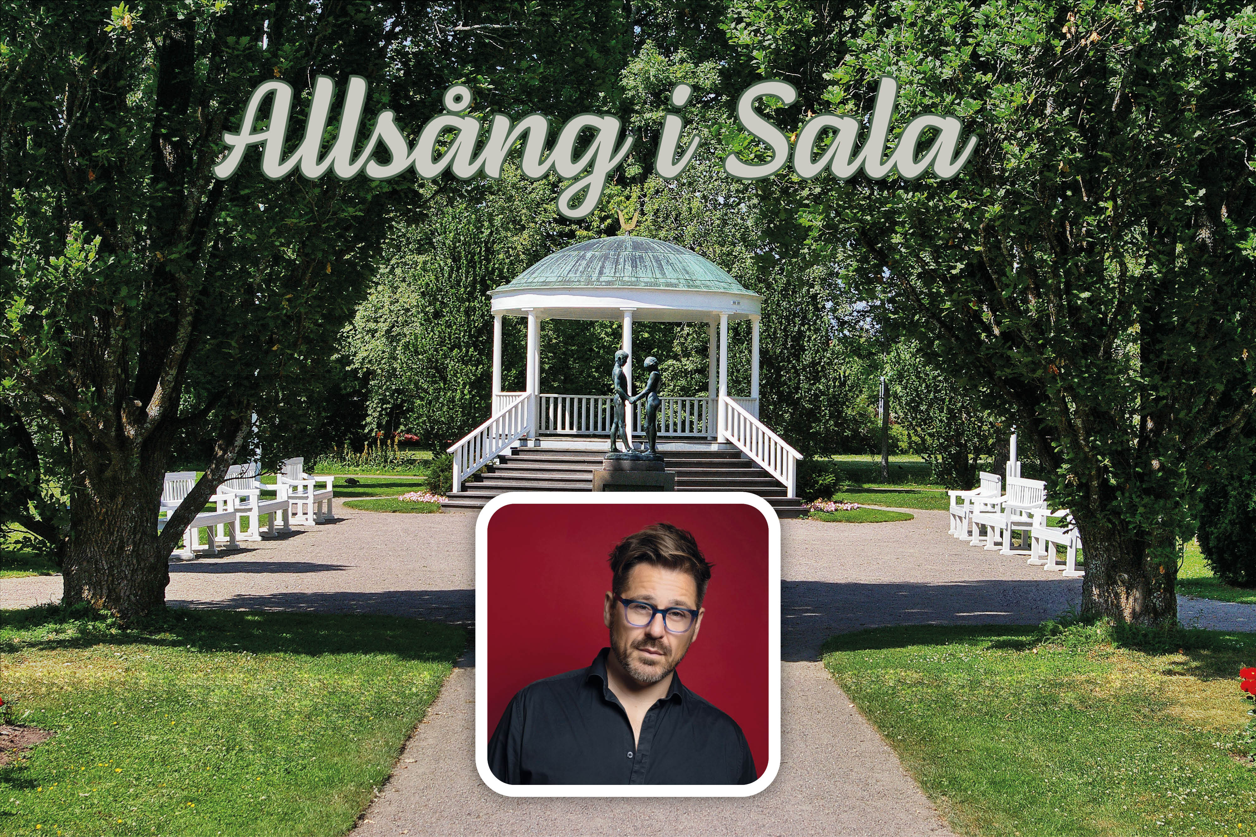 Allsång i Stadsparekn med gästartist Johannes Kotschy  Bildrättigheter/fotograf: Carolina Lindström