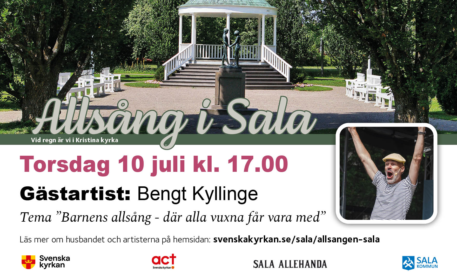 Barnens allsång i Stadsparken med gästartist Bengt Kyllinge Barnens allsång i Stadsparken med gästartist Bengt Kyllinge