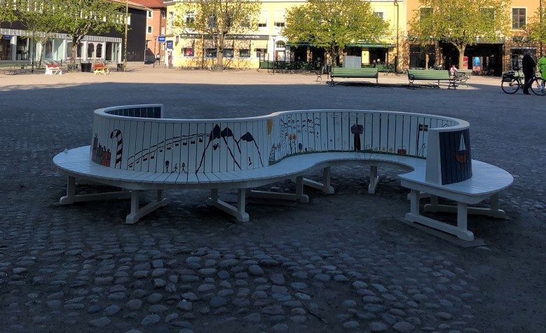 S-bänken på Stora torget.