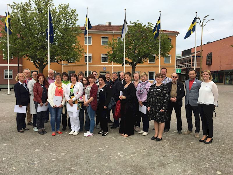 Gruppbild på delegationen från Vändra