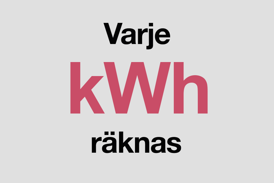 Varje kWh räknas!